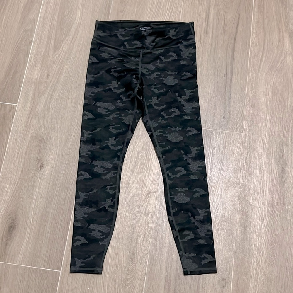 Fabletics Powerhold Leggings Charcoal Camo Size Small